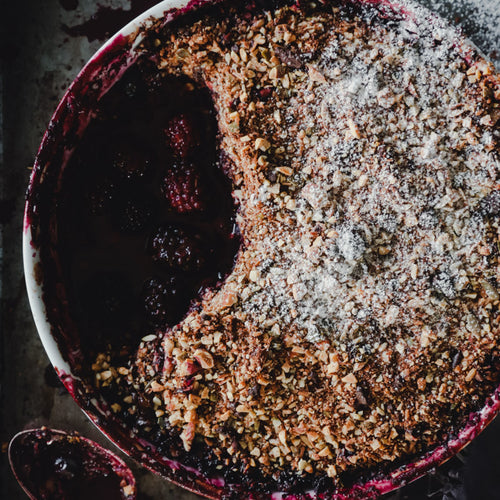 RECIPE: BLACK FOREST FRUIT CRUMBLE
