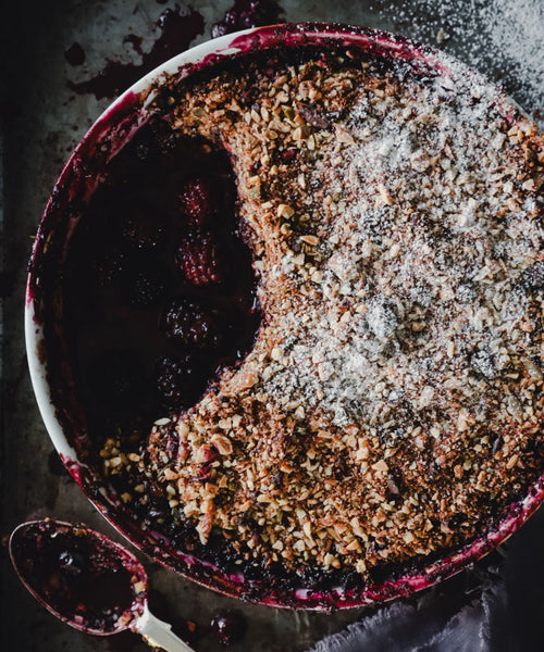 RECIPE: BLACK FOREST FRUIT CRUMBLE
